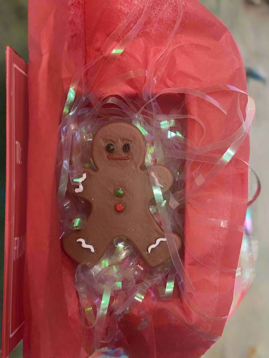 Iced Gingerbread Man in Gift Box - Whiff of Hope